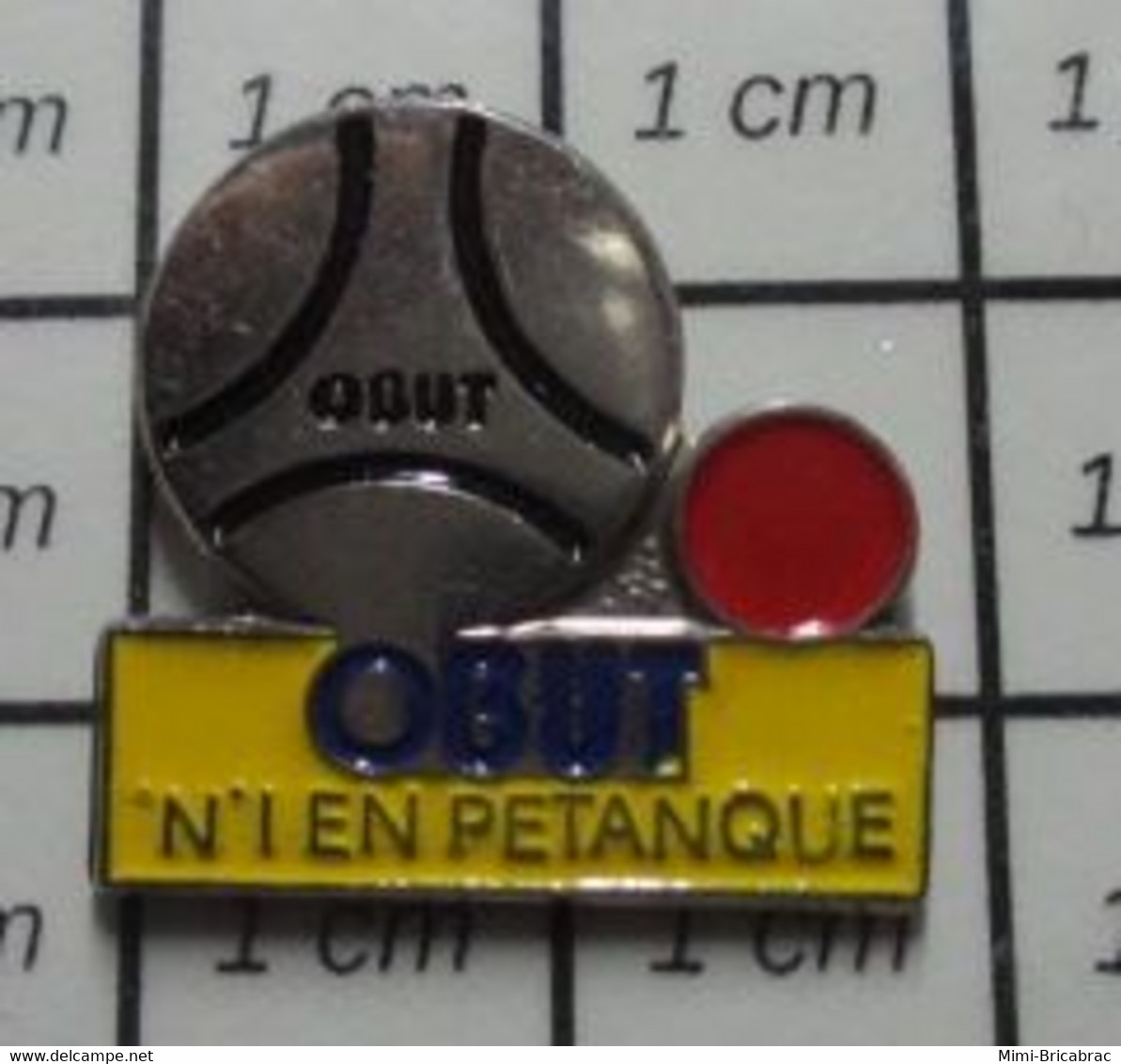 1418c Pin's Pins / Beau Et Rare / SPORTS / BOULE DE PETANQUE OBUT N°1 - Pétanque