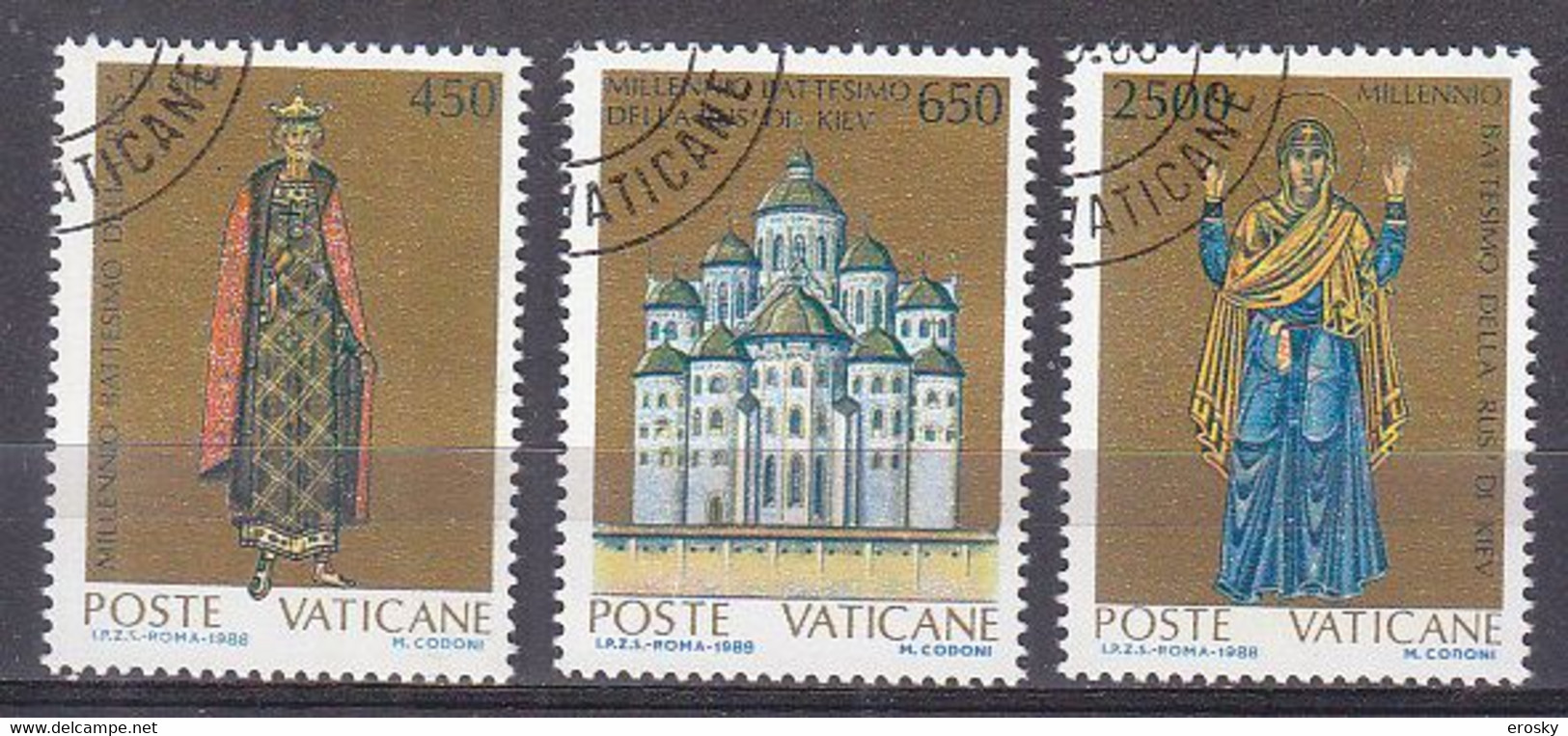 Z2009 - VATICANO SASSONE N°837/39 - VATICAN Yv N°837/39 - Oblitérés