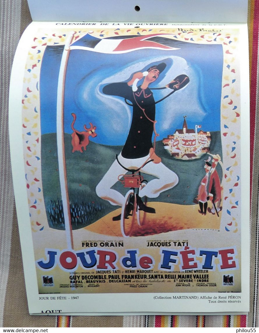 Calendrier 1984 cine d'antan 12 affiches Cinema 1937 - 1951