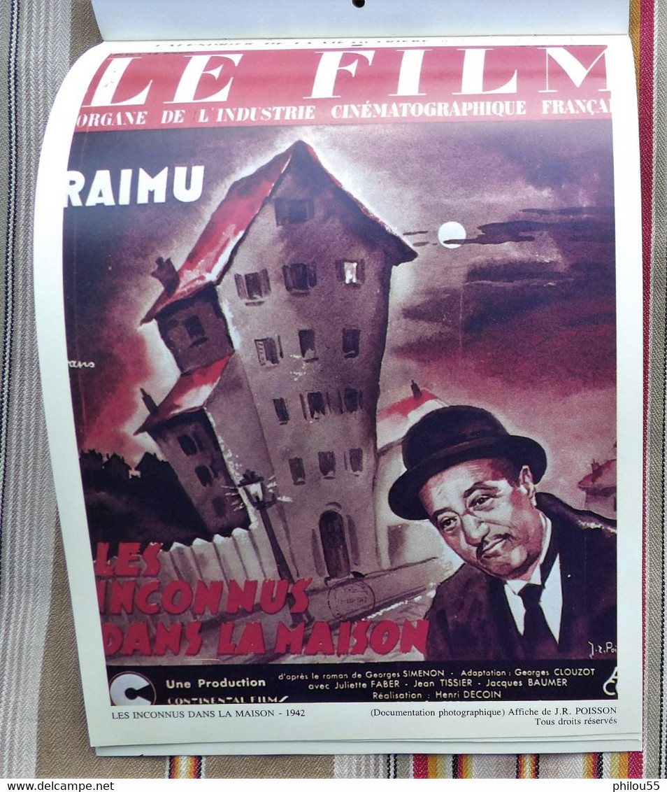 Calendrier 1984 cine d'antan 12 affiches Cinema 1937 - 1951