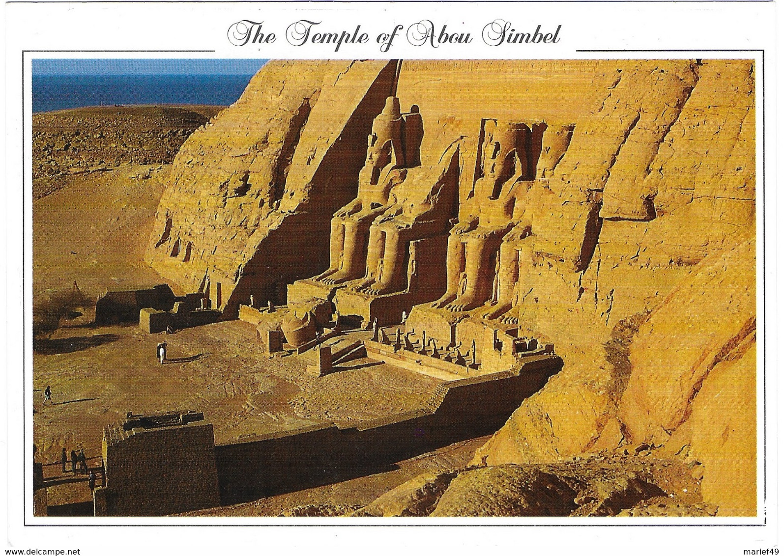 EGYPTE, LE TEMPLE D'ABOU SIMBEL, CARTE VIERGE - Tempels Van Aboe Simbel