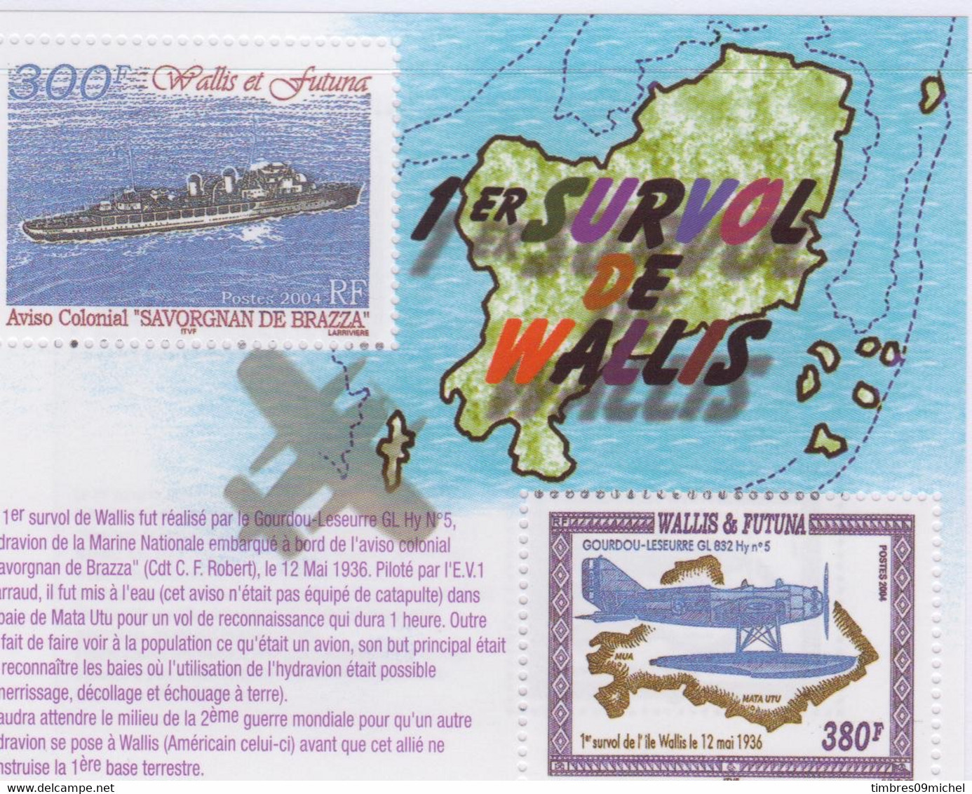 Wallis-et-Futuna  Bloc Feuillet N° 15** 1er Survol De L'Ile Wallis - Hojas Y Bloques