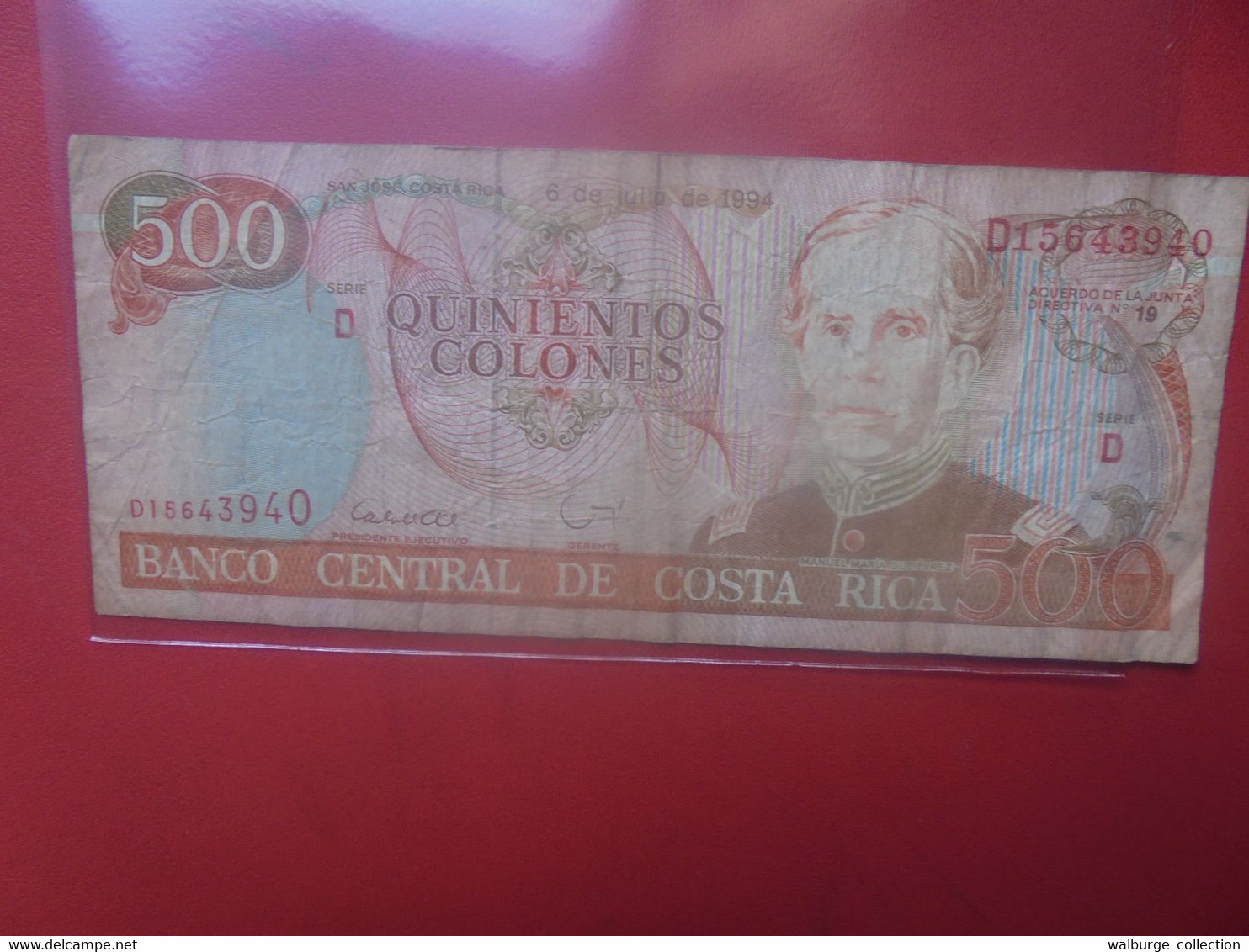 COSTA RICA 500 COLONES 1994 Circuler (B.29) - Costa Rica