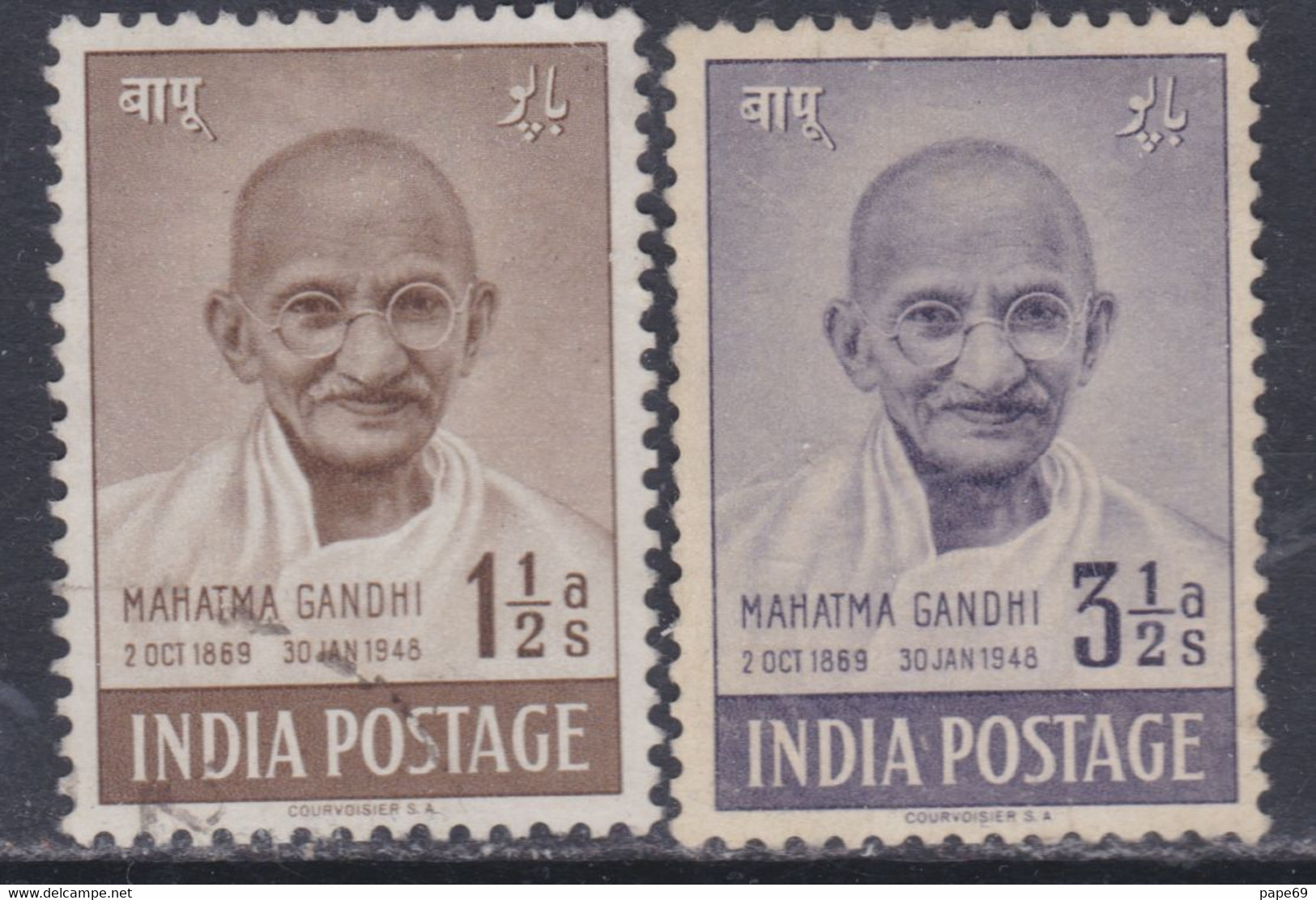 Inde N° 3 / 4 X Partie De Série , Les 2 Valeurs Trace De Charnière Sinon TB - Unused Stamps