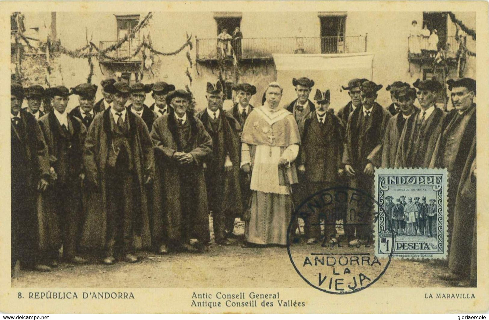 P0708 - Spanish ANDORRA - Postal History -  MAXIMUM CARD 1932 -  RARE - Altri & Non Classificati