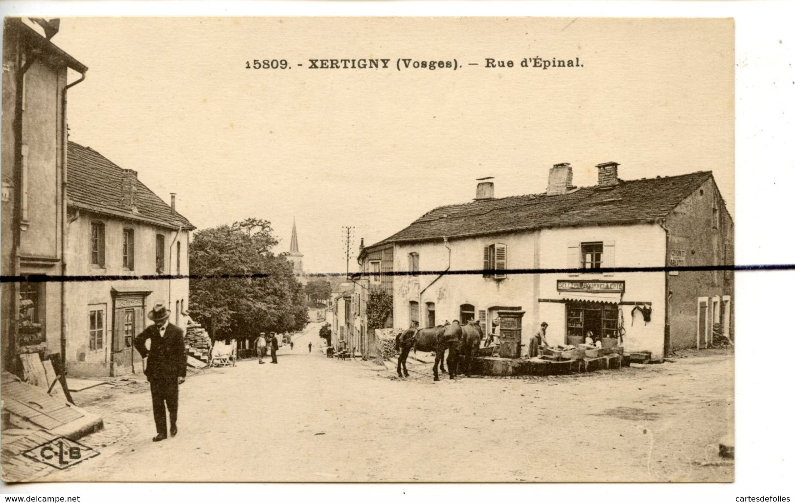 CPA .D88. XERTIGNY. Rue D'Epinal . C.L.B. - Xertigny