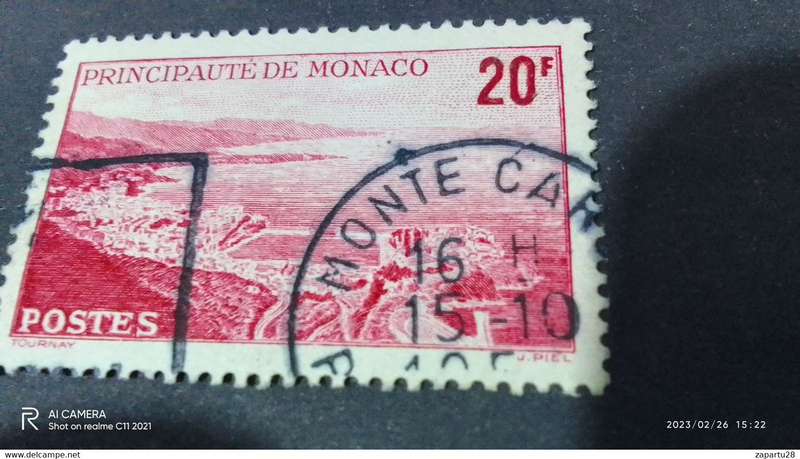 MONACO 1940-60  20F. -DAMGALI - Used Stamps