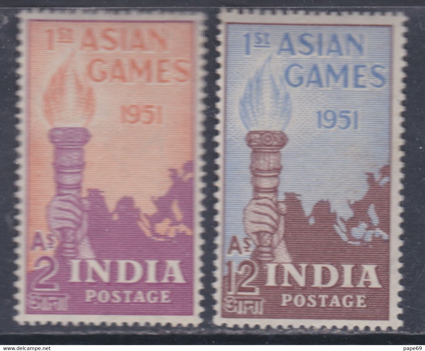 Inde N° 32 / 33  X, 1ers Jeux Asiatiques à New Delhi, Les 2 Valeurs Trace De Charnière Sinon TB - Ungebraucht