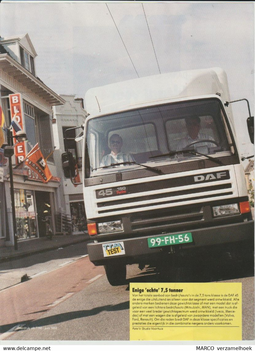 Brochure-leaflet DAF Trucks Eindhoven DAF 45 TTM-test - LKW