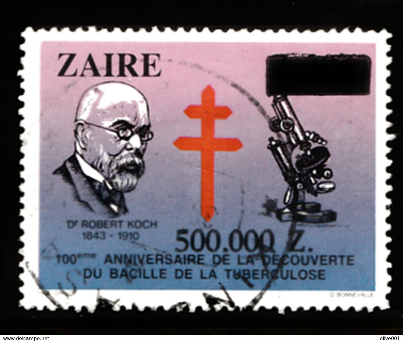 Zaïre Tp De 1994 - 100 Ans De La Découverte Du Bacille De La Tuberculose Par Le Dr. Robert Koch - Y&T N° 1409 Obli (0) - Used Stamps