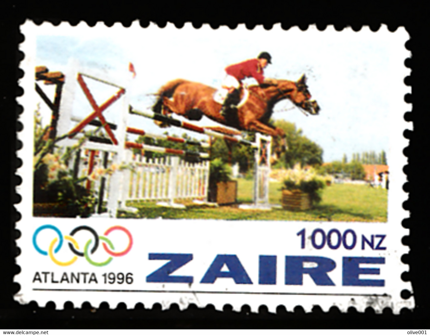 Zaïre Tp De 1996 - Jeux Olympique D'Atlanta Equitation - Y&T N° 1418 Obli (0) - Gebraucht