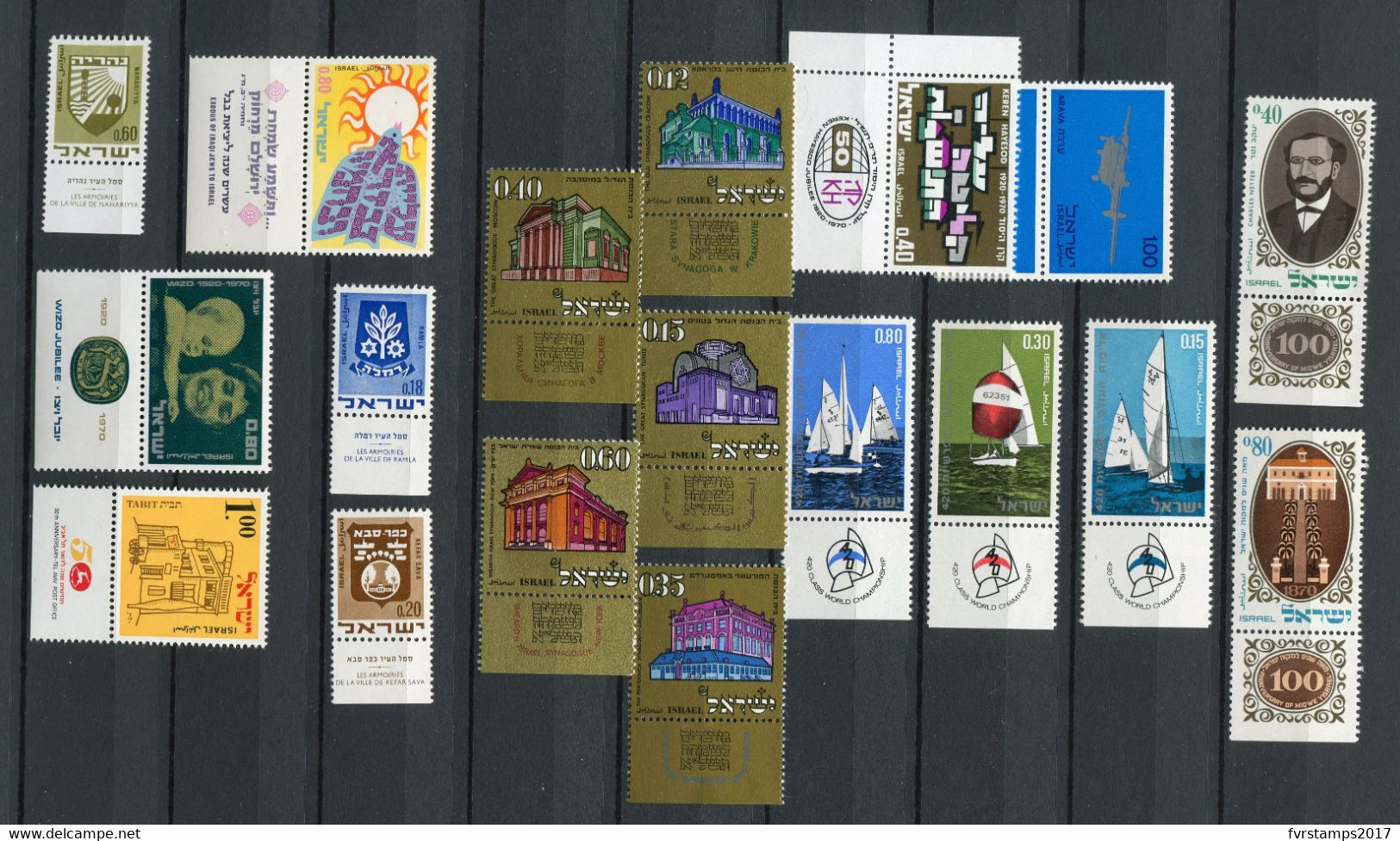 Israel - 1970 - Complete Year Set - MNH ** Full Tab - Mi/Phil 456-494 + BL7 - Cv € 24,30 - 3 Scans - Volledig Jaar