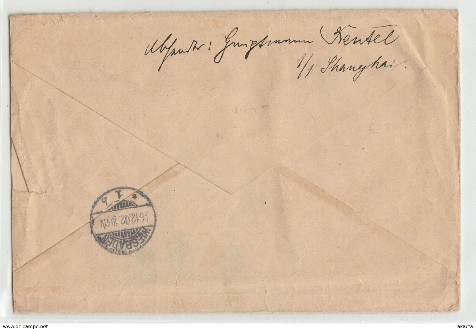 CHINA 1902 Registered Cover Deutsche Post Shanghai Mixed Franking (c023) - Lettres & Documents