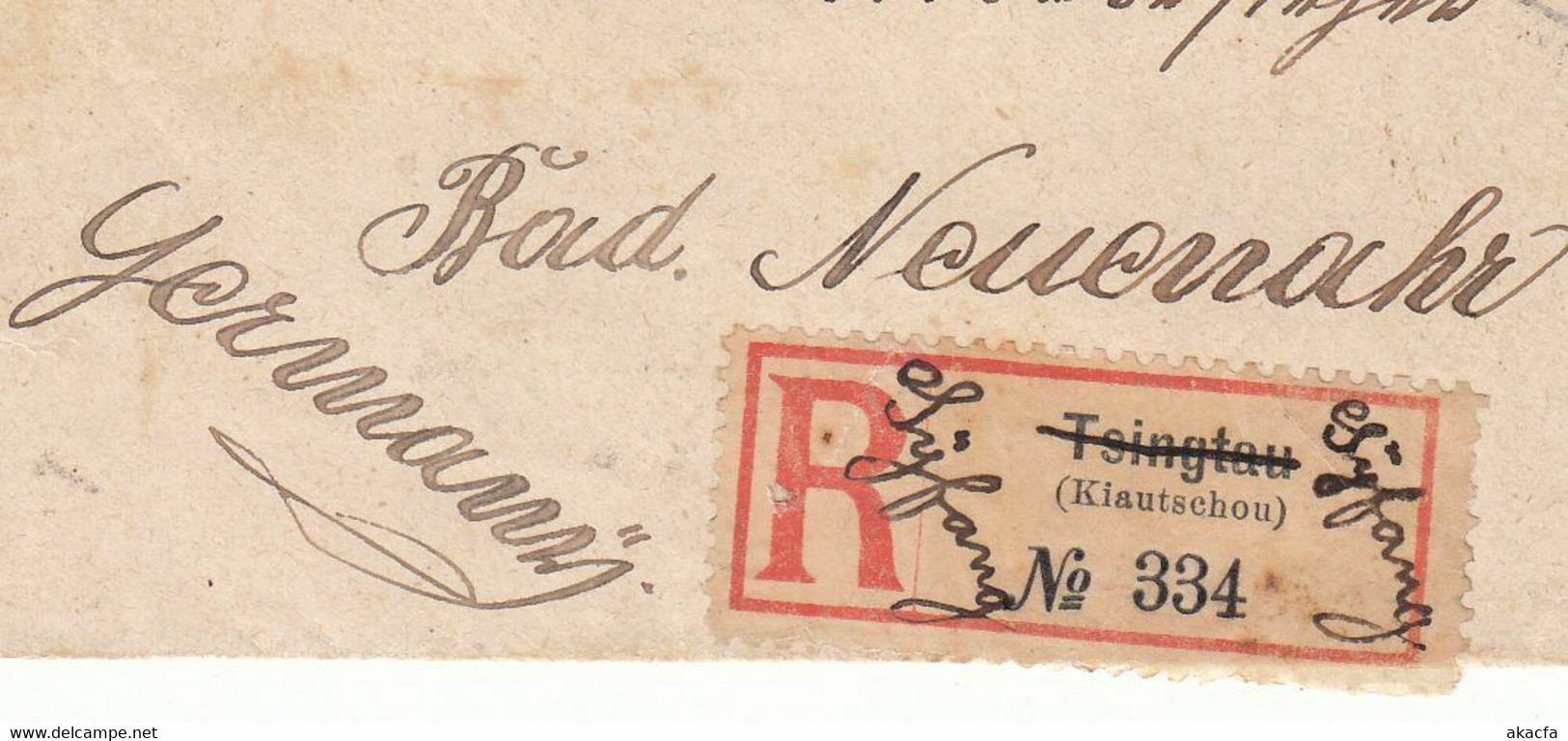 CHINA 1906 Registered Cover Kiaochow Syfang Deutsche Post China Germany (c047) - Lettres & Documents