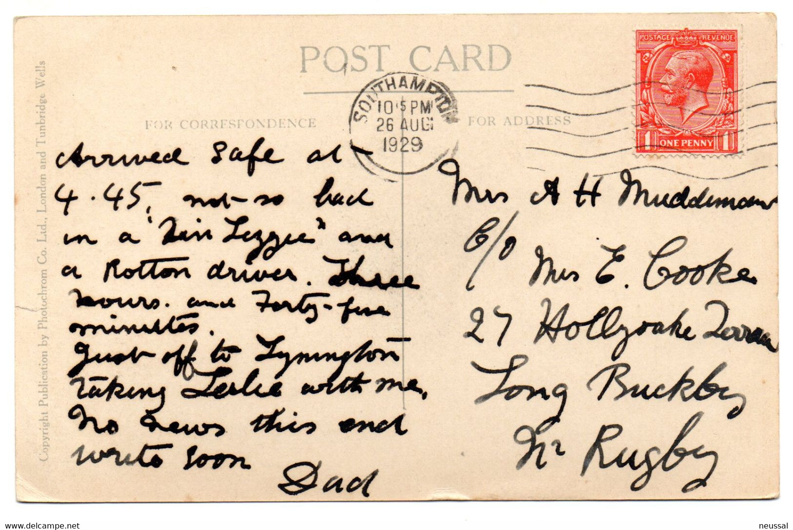 Postal  Circulada De 1929  De Southampton. The Avenue - Southampton