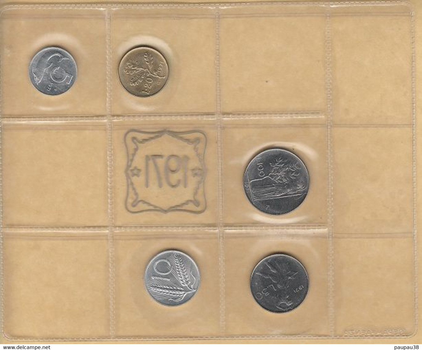 N° 74 - MONNAIES ITALIE SET 1971 - 5 MONNAIES - Mint Sets & Proof Sets