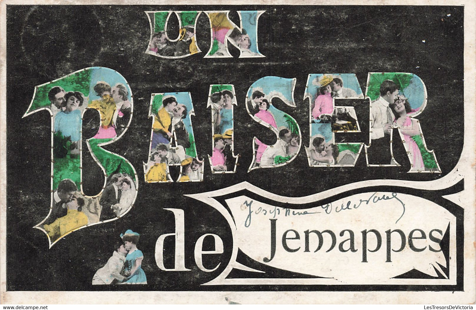 Belgique - Jemappes - Un Baiser De Jemappes - Vues De Couple - Colorisé - Oblitéré Jemappes - Carte Postale Ancienne - Mons