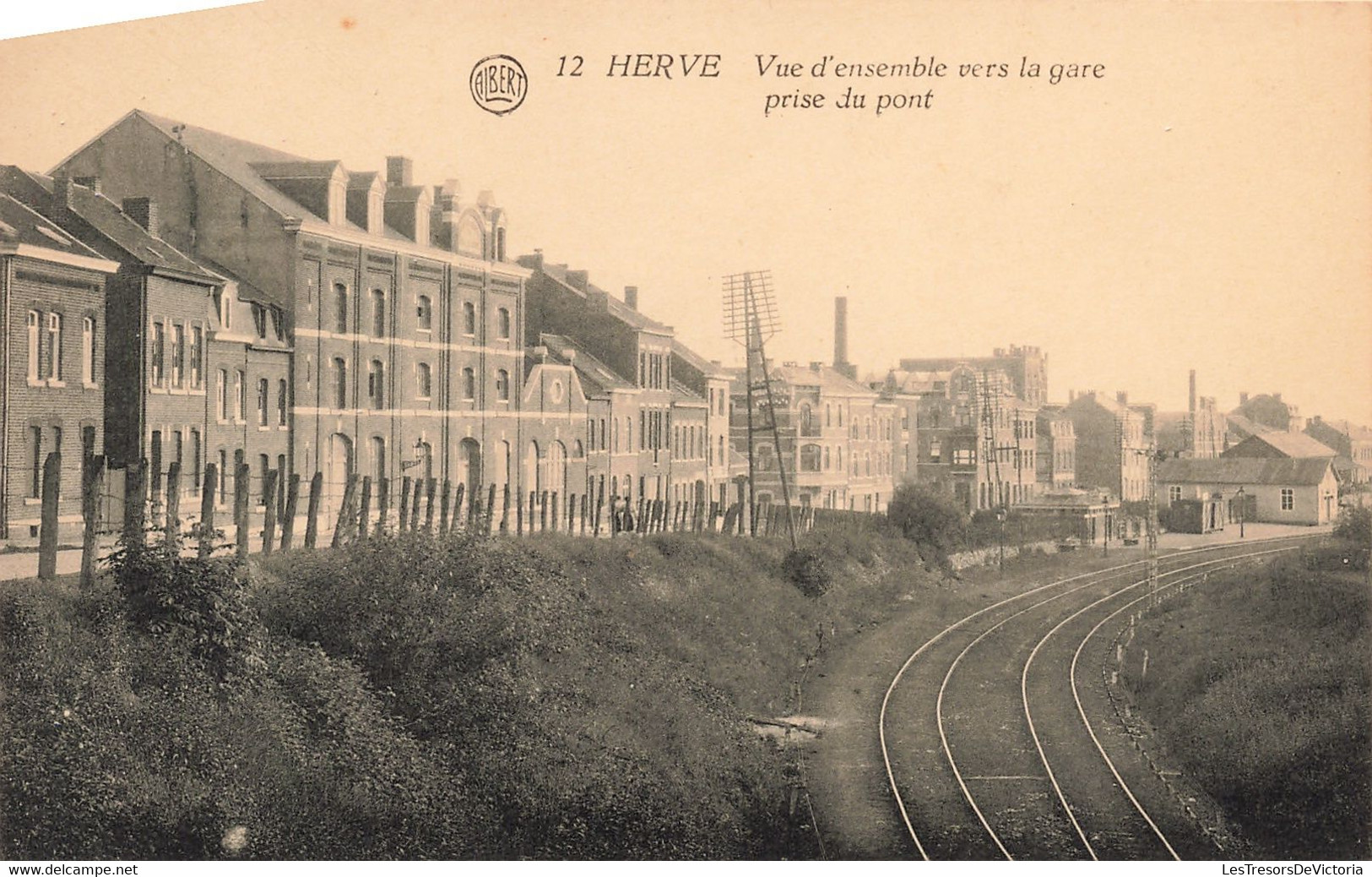 Belgique - Herve - Vue D'ensemble Vers La Gare Prise Du Pont - Photo Belge Lumière- Albert -  - Carte Postale Ancienne - Herve