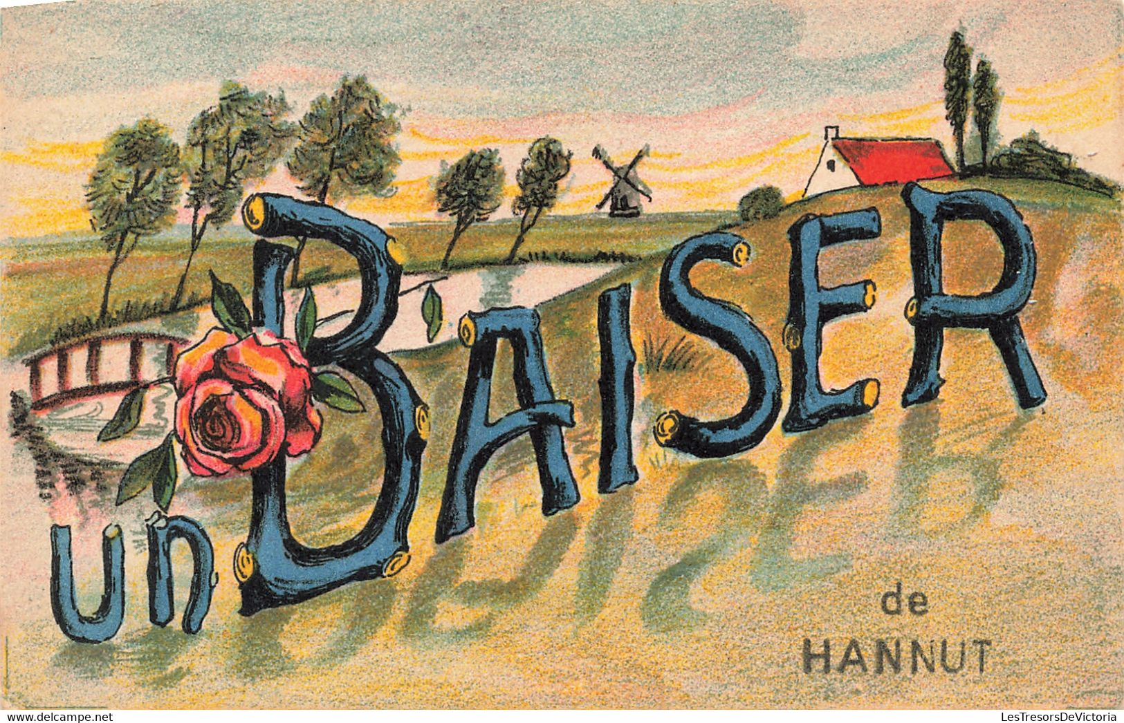 Belbique - Hannut - Un Baiser De Hannut - Edit. Paquier - Colorisé - Carte Postale Ancienne - Hannut