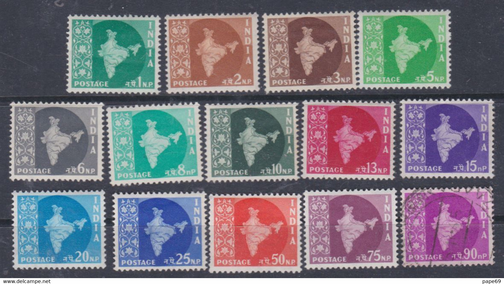 Inde N° 71 / 83 X, O  Série Courante, Les 14 Valeurs Trace De Charnière ( Le 83 Oblitéré) Sinon TB - Unused Stamps