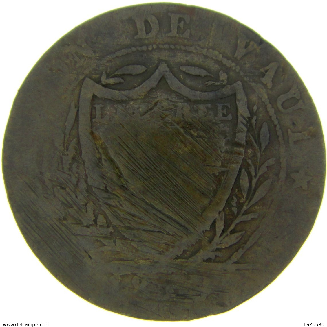 LaZooRo: Switzerland VAUD 1 Batzen 1819 F - Silver - Waadt