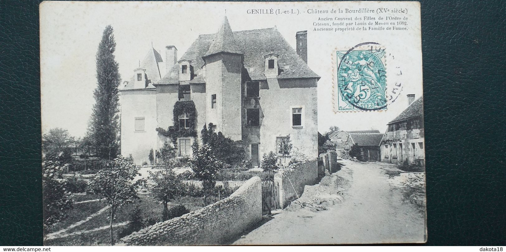 37  , Genillé , Le Château De La Bourdillère En 1907 - Genillé