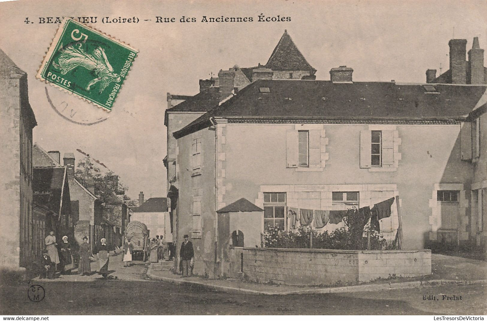 France - Beaulieu - Rue Des Anciennes écoles - Edit. Frelat - Animé - Carte Postale Ancienne - Montargis