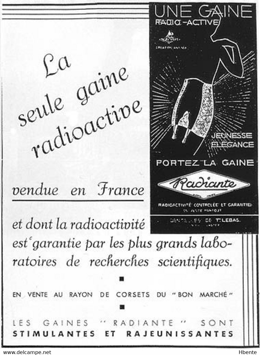 Radiante Gaine Radioactive Radioactivité Publicité - Advertising (Photo) - Objetos