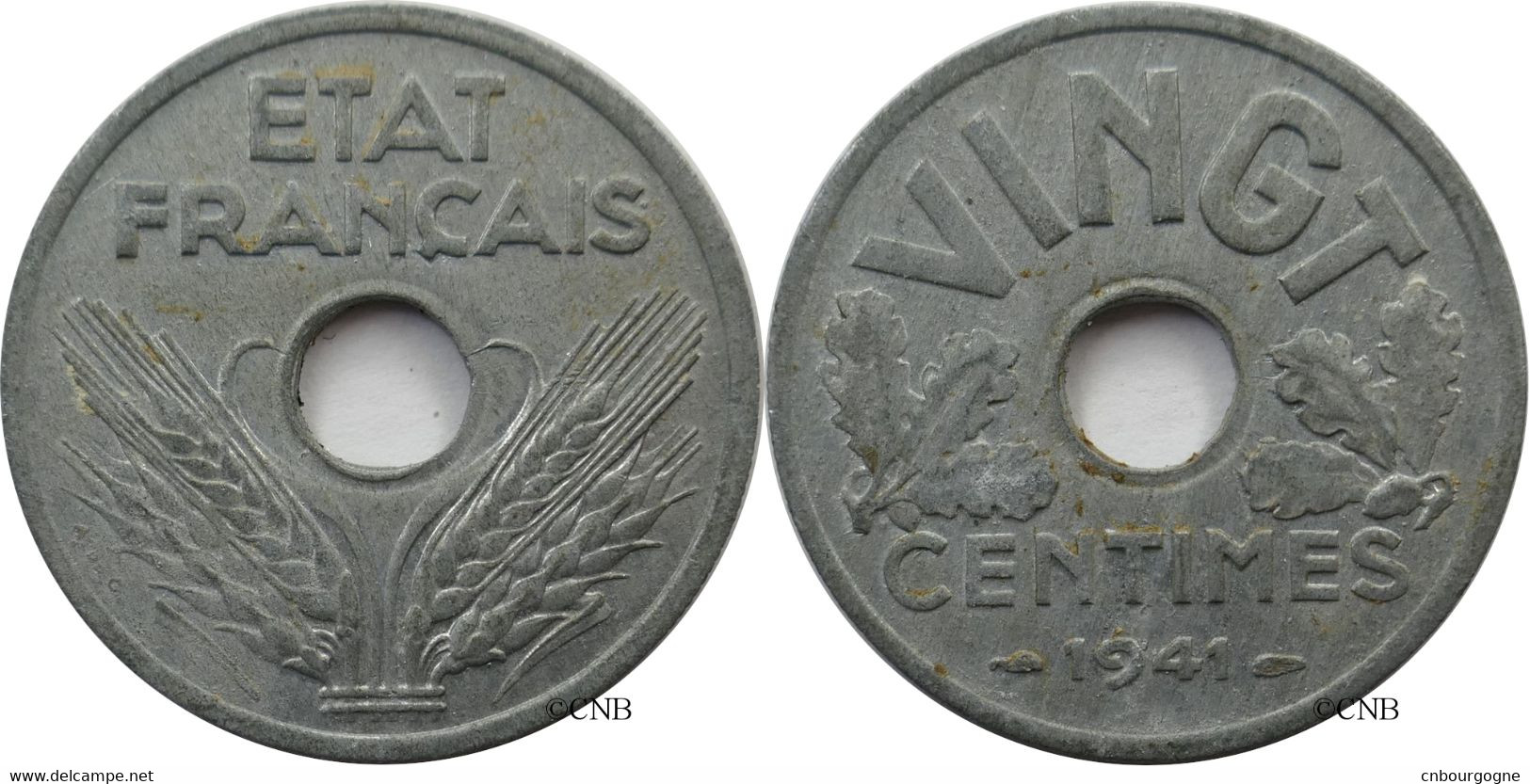 France - État Français - 20 Centimes État Français Type VINGT 1941 - TTB+/AU50 - Fra4679 - 20 Centimes