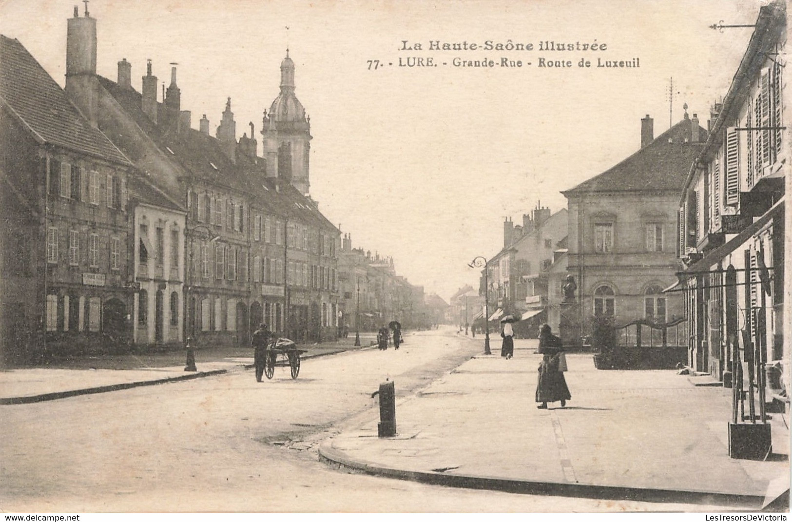 France - Lure - La Haute Saone Illustrée - Grande Rue - Route De Luxeuil - Animé - Carte Postale Ancienne - Lure