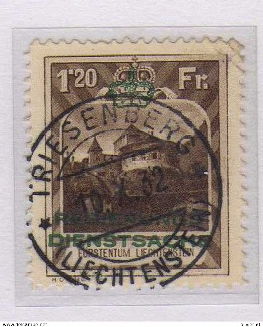 Liechtenstein -  (1932) - Service - 1 Fr. 20  Surcharge   - Oblitere - - Service