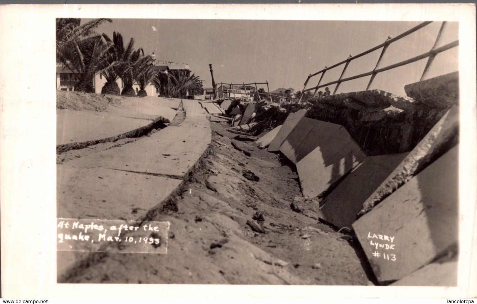 AT NAPLES AFTER THE QUAKE - MAY 10 1933 - Naples