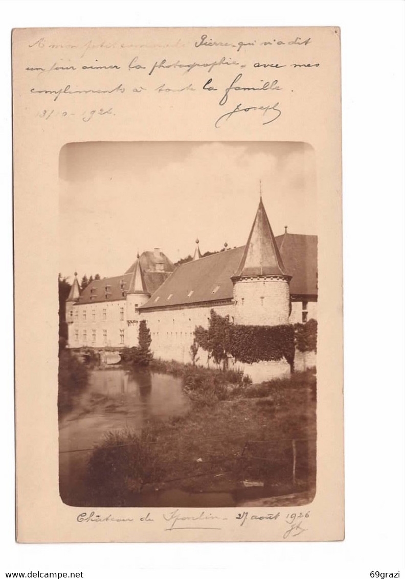Spontin Photocarte Du Château 1926 - Yvoir
