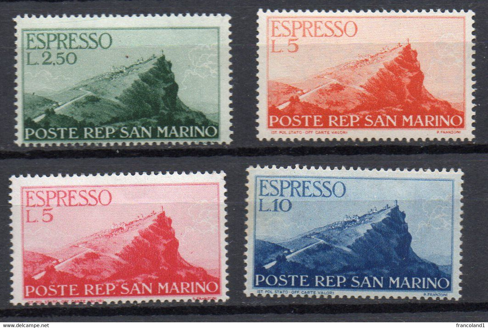 1945 S. Marino - Espressi 11 - 14 Integri MNH** - Francobolli Per Espresso