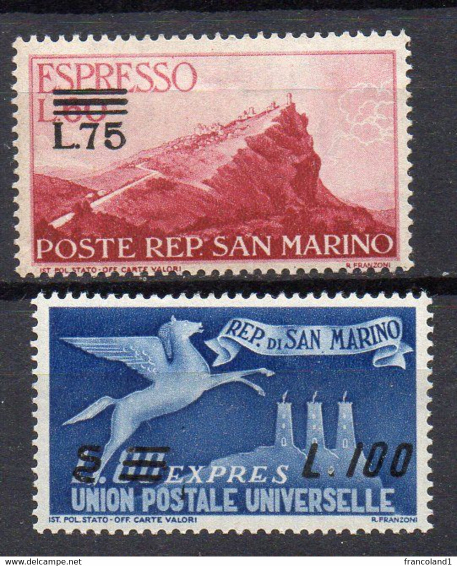 1950 San Marino - Espressi 23 - 24 Integri MNH** - Express Letter Stamps