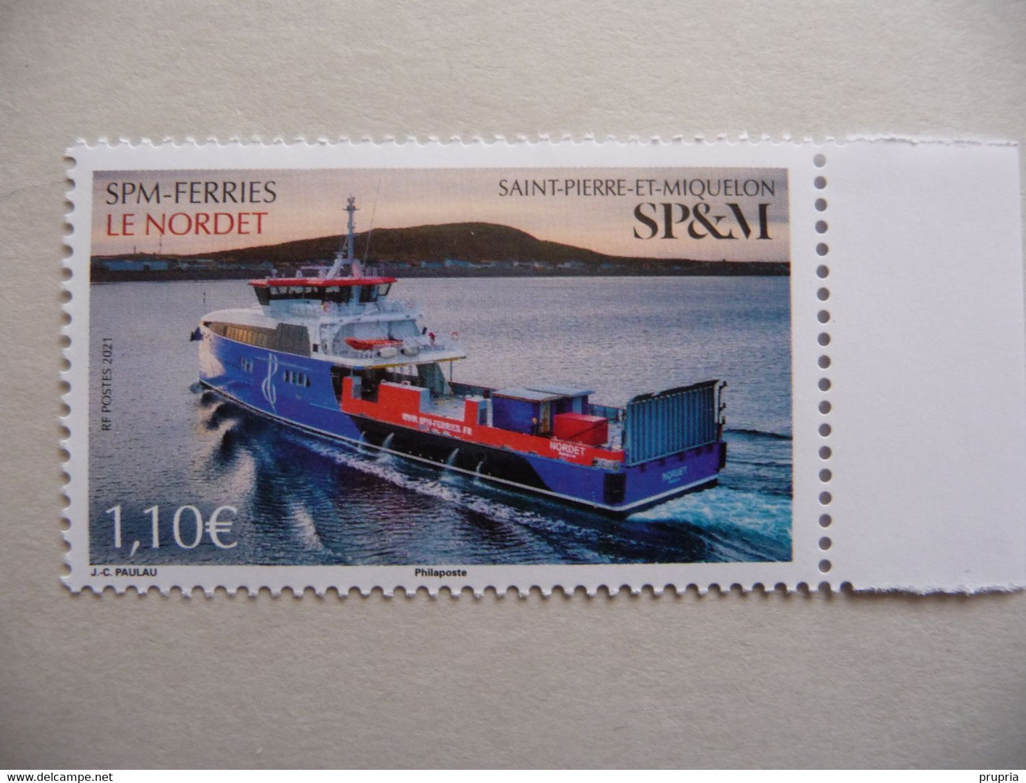 Saint Pierre Et Miquelon 2021 N°Y&T  1213   "Ferry Le Nordet"  1V   MNH - Neufs