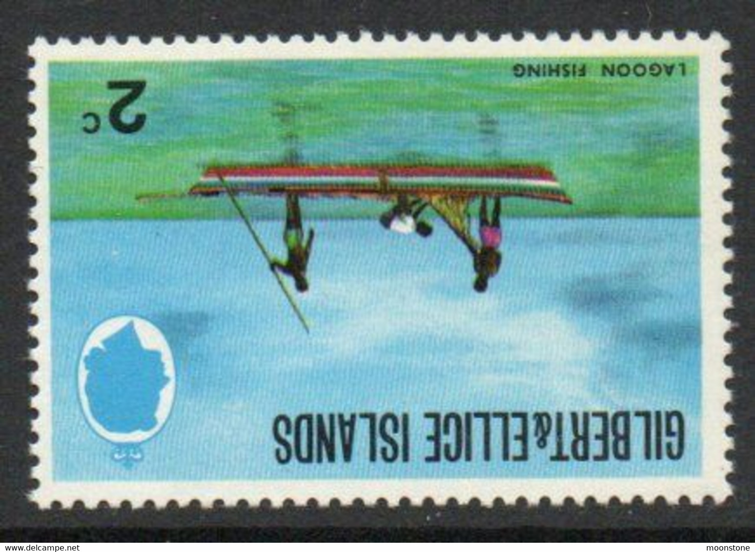 Gilbert & Ellice Islands 1971 Definitives, 2c Value Wmk. Crown To Right Of CA, MNH, SG 174w (BP2) - Gilbert- Und Ellice-Inseln (...-1979)