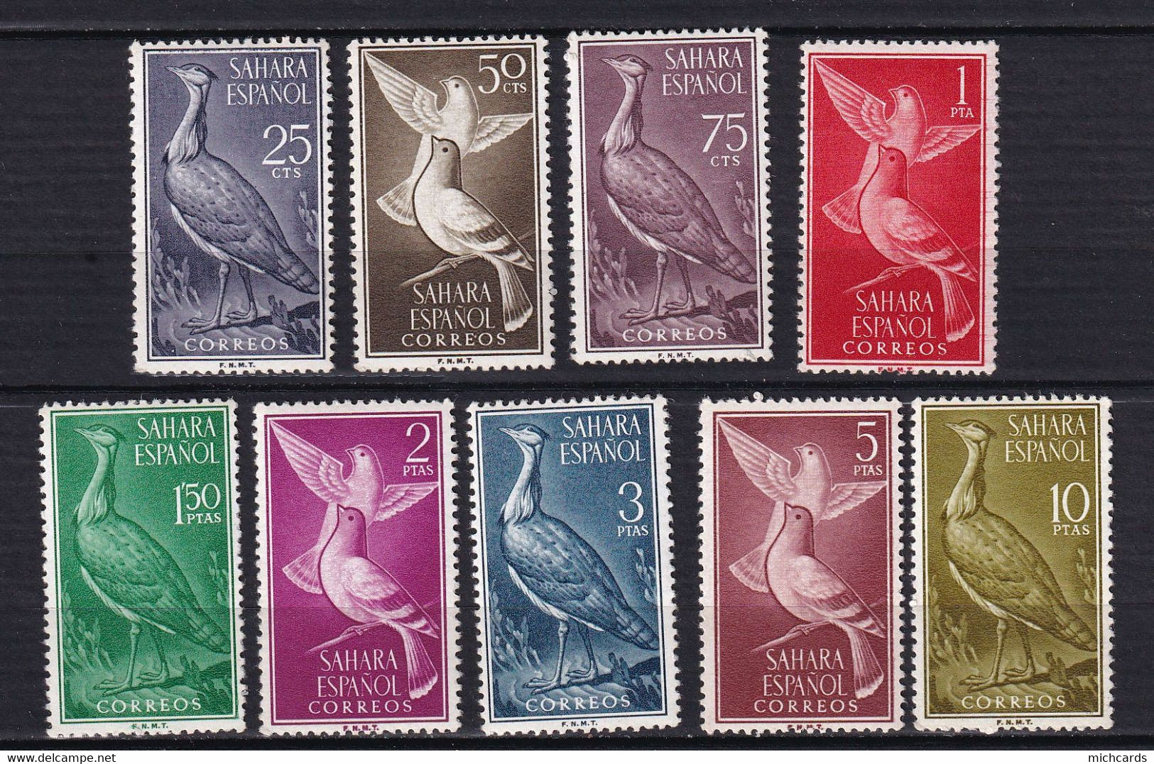 245 SAHARA Espagnol 1961 - Yvert 167/75 - Oiseau - Neuf ** (MNH) Sans Charnière - Sahara Español