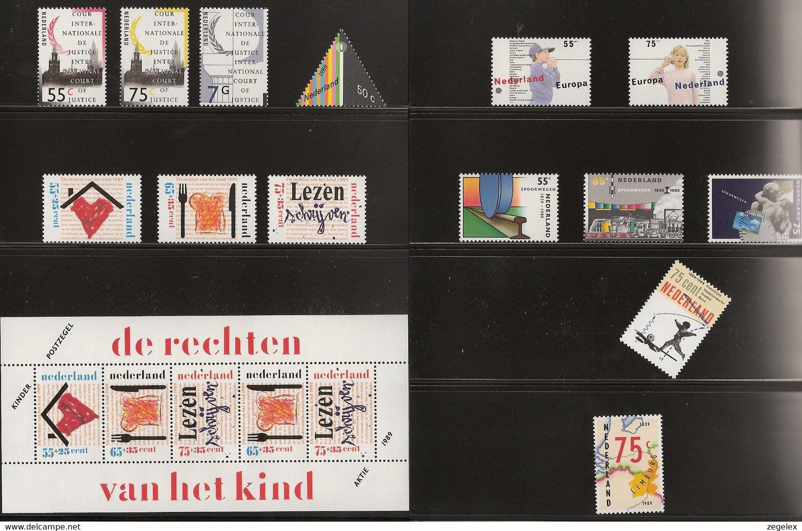 1989 Jaarcollectie PTT Post + DECEMBER SHEET  Postfris/MNH**, No Cover, Just The Stamps And Sheets And Blocks. - Années Complètes