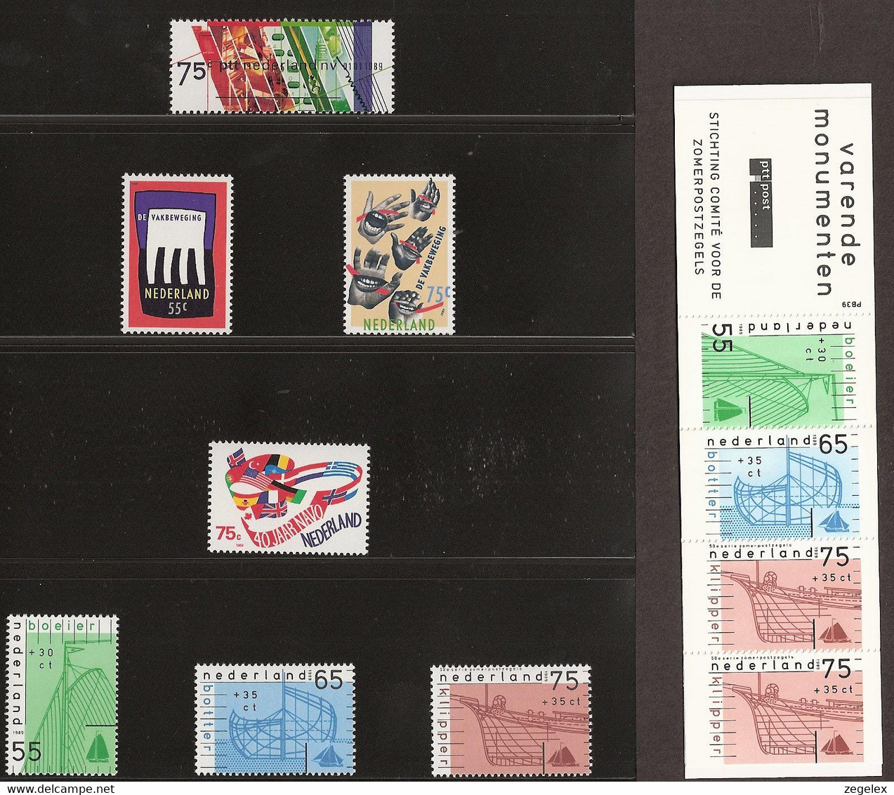 1989 Jaarcollectie PTT Post + DECEMBER SHEET  Postfris/MNH**, No Cover, Just The Stamps And Sheets And Blocks. - Années Complètes