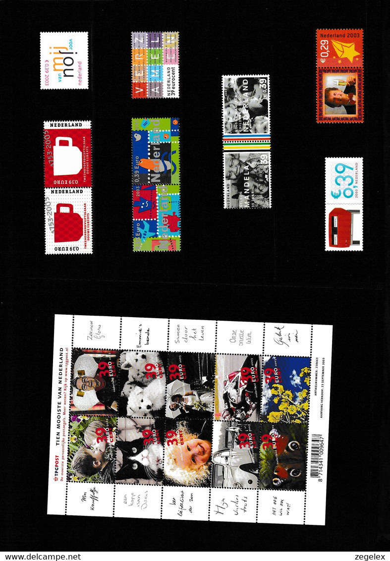 2003 Jaarcollectie PostNL Postfris/MNH**, Official Yearpack - Années Complètes
