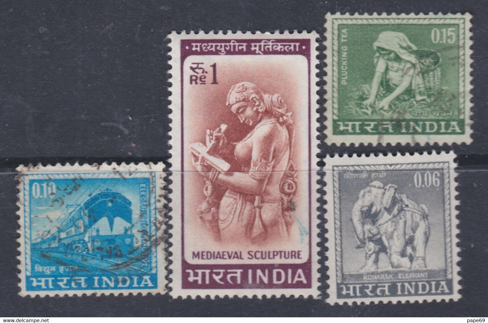 Inde N° 191 / 94 X,  O  :  Les 4 Valeurs Trace De Charnière Ou  Oblitérées Sinon TB - Unused Stamps