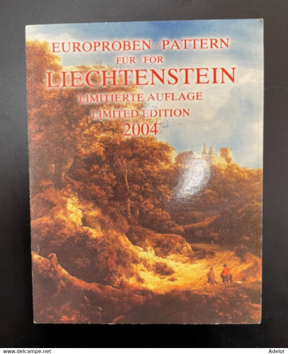 Coffret Pattern (prototype), Série En Euros BU Liechtenstein 2004. 1 C à 2 € - Ficción & Especímenes