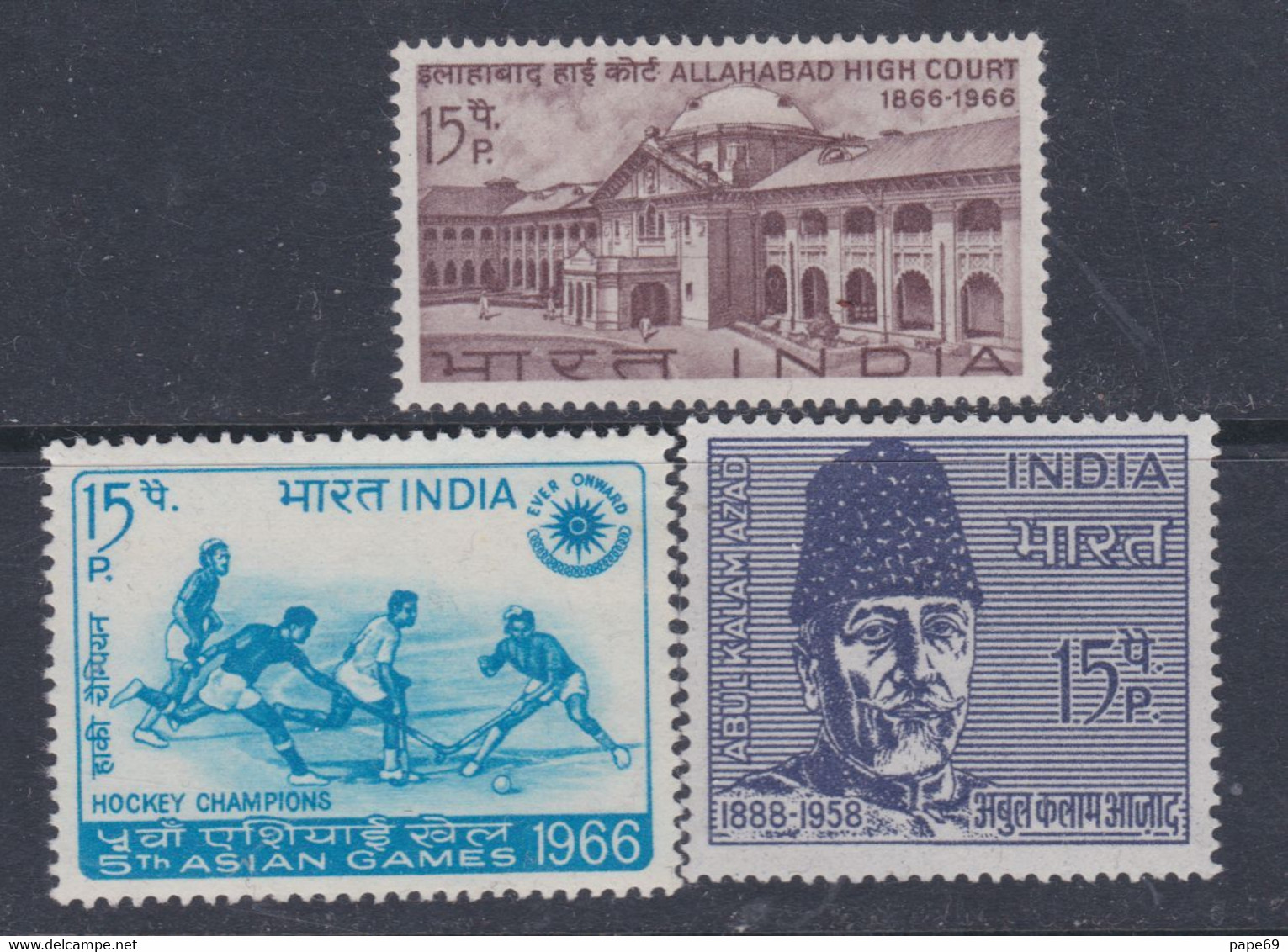 Inde N°  213 / 15 X  : Les 3 Valeurs Trace De Charnière Sinon TB - Unused Stamps