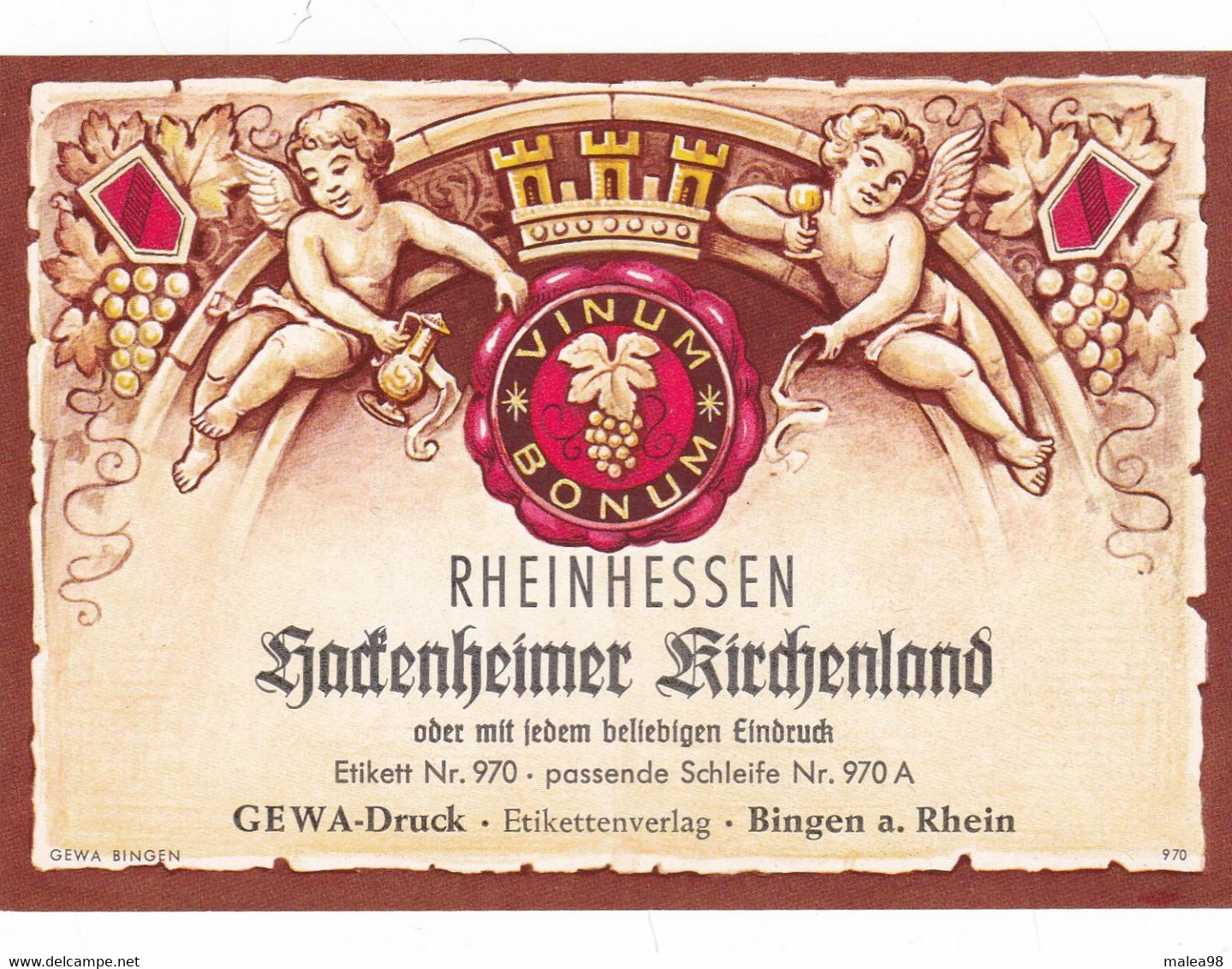 3 ETIQUETTES  , Neuves  DES VINS DU RHIN DES ANNEES 80/85,,,THEME;   Anges ,,,TBE - Other & Unclassified