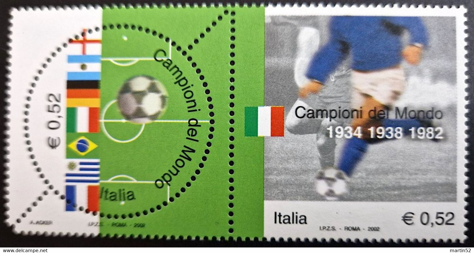 Italia 2002: Campioni Del Mondo 1934 + 1938 + 1982 Michel-No° 2884-2885 ** MNH - 1934 – Italia