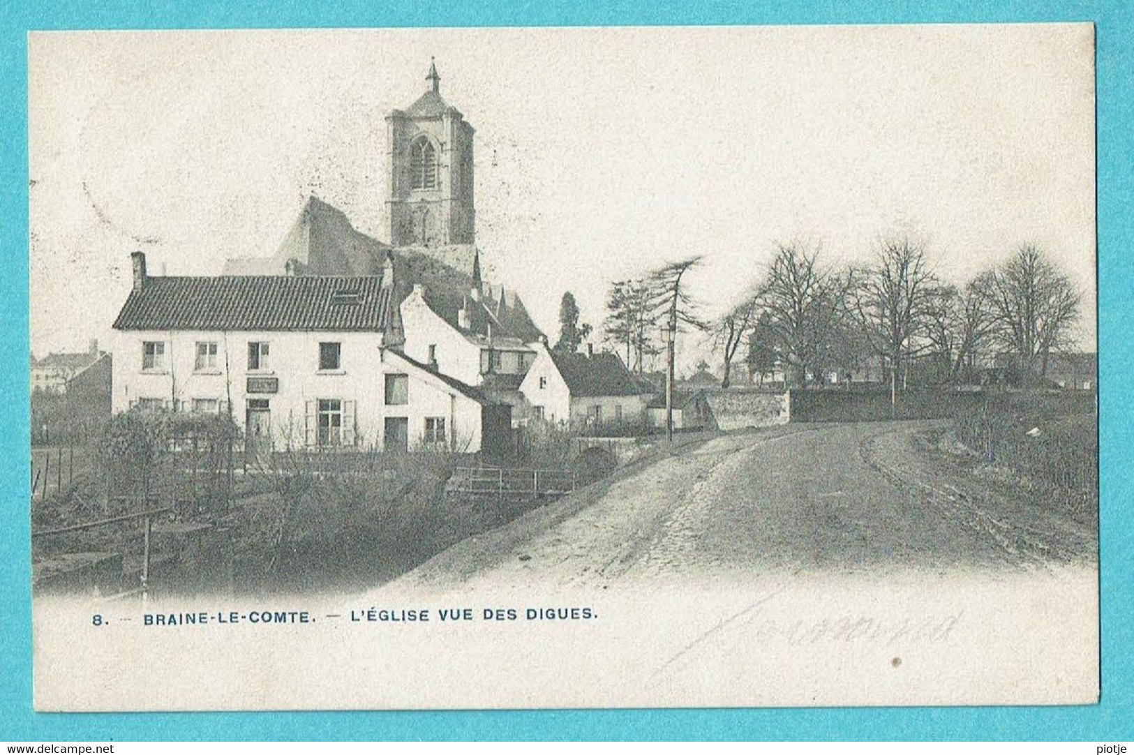 * Braine Le Comte (Hainaut - La Wallonie) * (Phot Bertels, Nr 8) église Vue Des Digues, Kerk, Unique, Zeldzaam, TOP - Braine-le-Comte