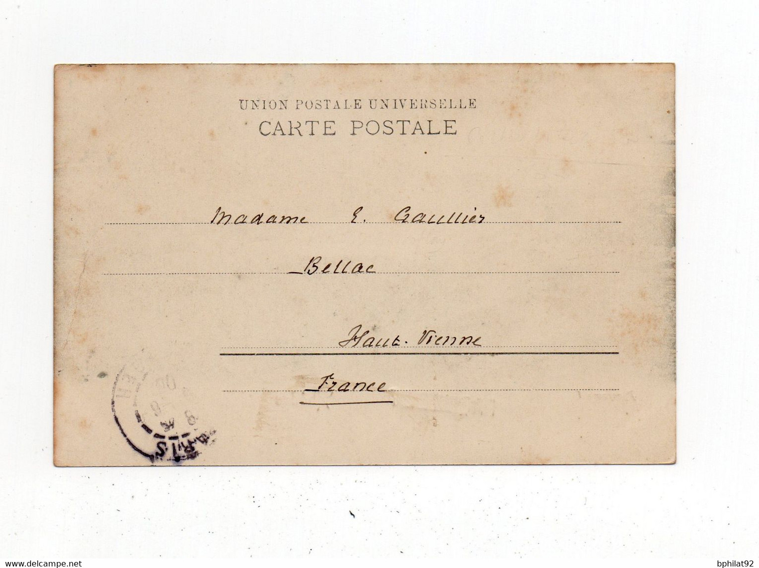 !!! 5C TYPE BLANC DU LEVANT SUR CPA DE RHODES POUR LA FRANCE DE 1906 CACHET LINEAIRE PAQUEBOT - Cartas & Documentos