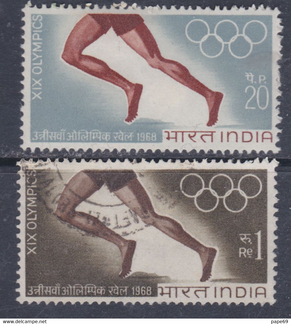 Inde N°  254 X, 255 O  : Jeux Olympiques De Mexico, Les 6 Valeurs Trace De Charnière Ou Oblitérée Sinon TB - Unused Stamps