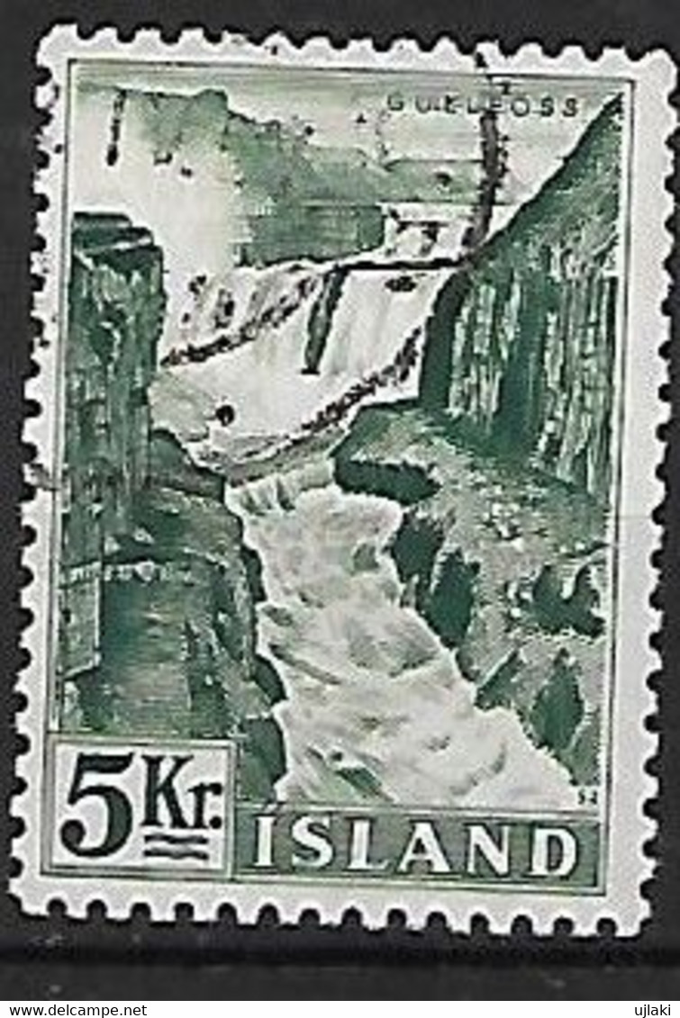 ISLANDE:  Electrification :paysages Divers  N°268  Année:1956 - Oblitérés